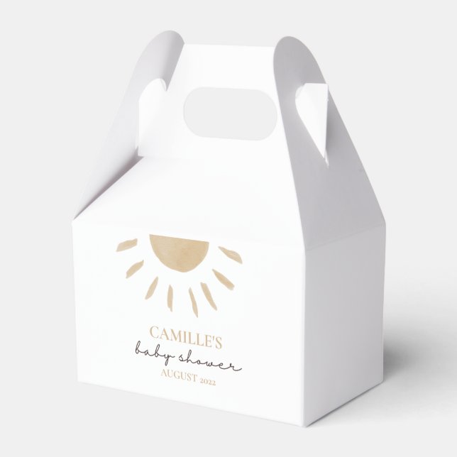 Sunshine Baby Shower  Favor Boxes (Front Side)