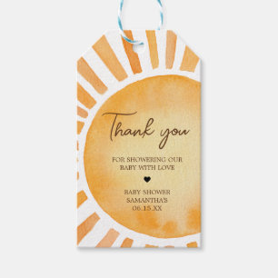 Sunshine Baby Shower Favor Tags