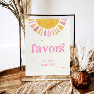 Sunshine Baby Shower Favors Sign