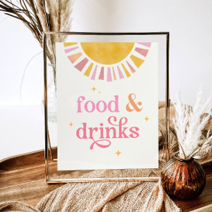Sunshine Baby Shower Food & Drinks Sign