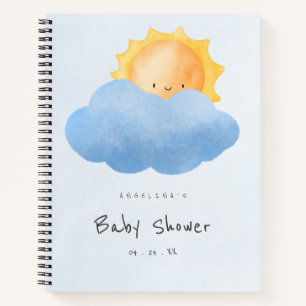 Sunshine Baby Shower Gift List Notebook
