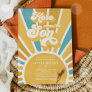 Sunshine Baby Shower Here Come The Son Blue Rays Invitation