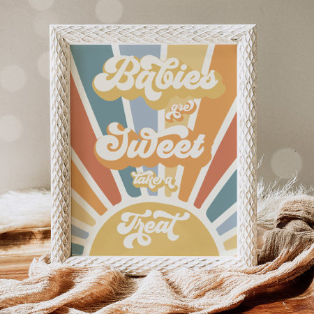 Sunshine Baby Shower Here Come The Son Favor Poster