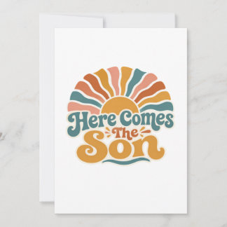 Sunshine Baby Shower Here Come The Son Invitation