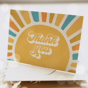 Sunshine Baby Shower Here Come The Son Letterpress Thank You Card