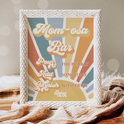 Sunshine Baby Shower Here Come The Son Mom_osa Bar Poster