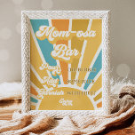 Sunshine Baby Shower Here Come The Son Mom-osa Bar Poster at Zazzle