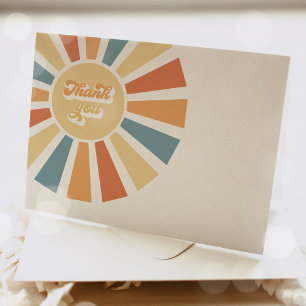 Sunshine Baby Shower Here Come The Son Thank You Card
