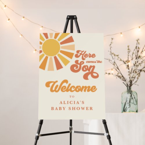 Sunshine Baby Shower Here Come The Son Welcome Foam Board