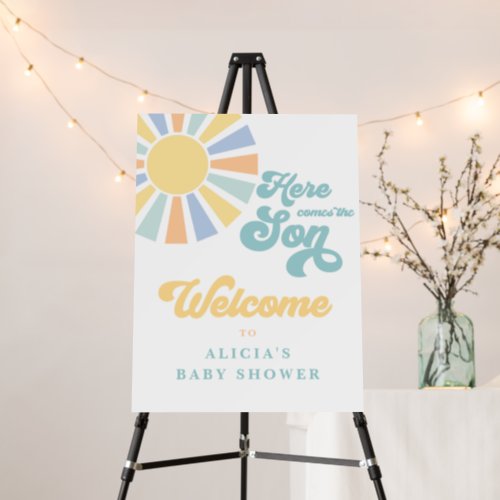 Sunshine Baby Shower Here Come The Son Welcome Foam Board