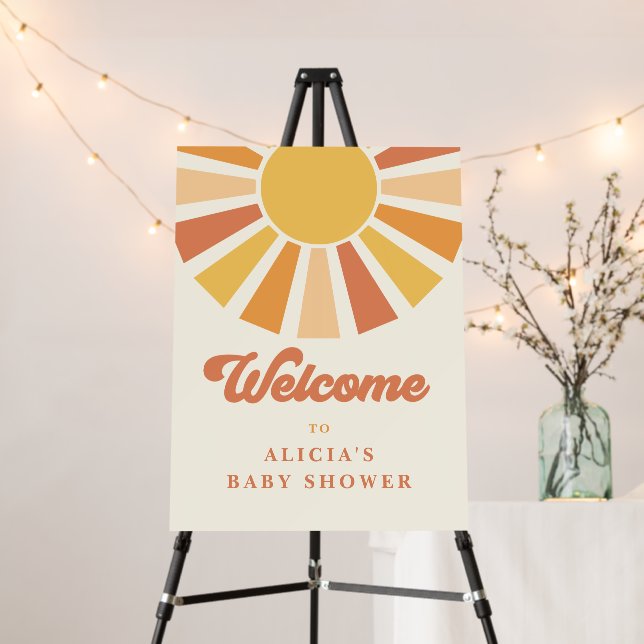 Sunshine Baby Shower Here Come The Son Welcome Foam Board (In Situ (Stand))