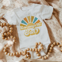 Sunshine Baby Shower Here Come The Son Yellow Rays Bodysuit