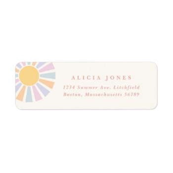 Sunshine Baby Shower Here Come The Sun Address Label by PixelPerfectionParty at Zazzle