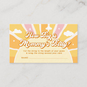 Sunshine Baby Shower How Big is her belly game Enclosure Card