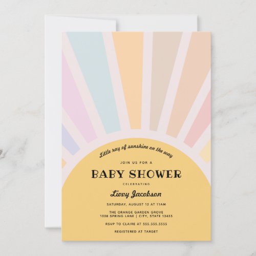 Sunshine Baby Shower Invitation