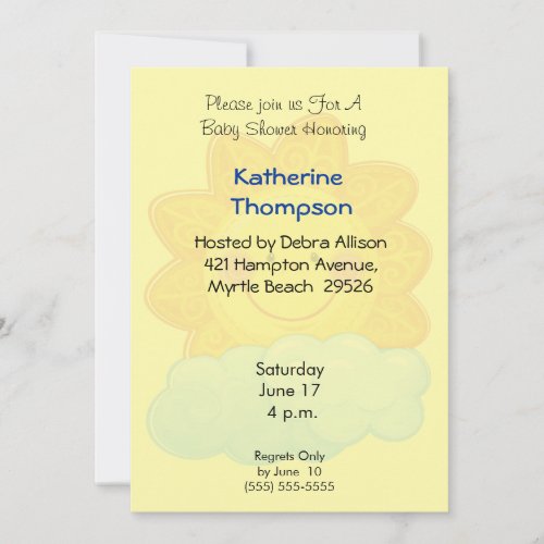 Sunshine  Baby  Shower Invitation