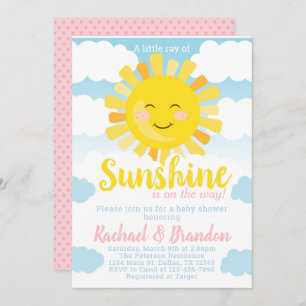 Sunshine Baby Shower Invitation Invite