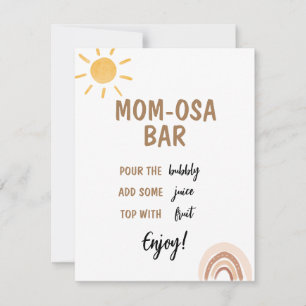 Sunshine Baby Shower Mimosa Bar Sign Card