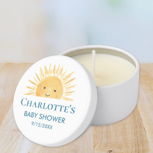 Sunshine Baby Shower  Mini Candle Favors
