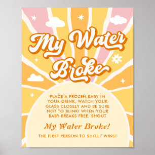 Sunshine Baby Shower My Water Broke Game Poster