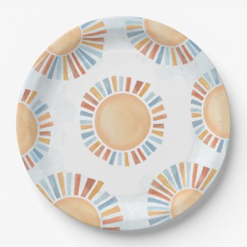 Sunshine Baby Shower Paper Plates by PerfectPrintableCo at Zazzle