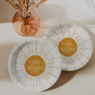 Sunshine Baby Shower Paper Plates