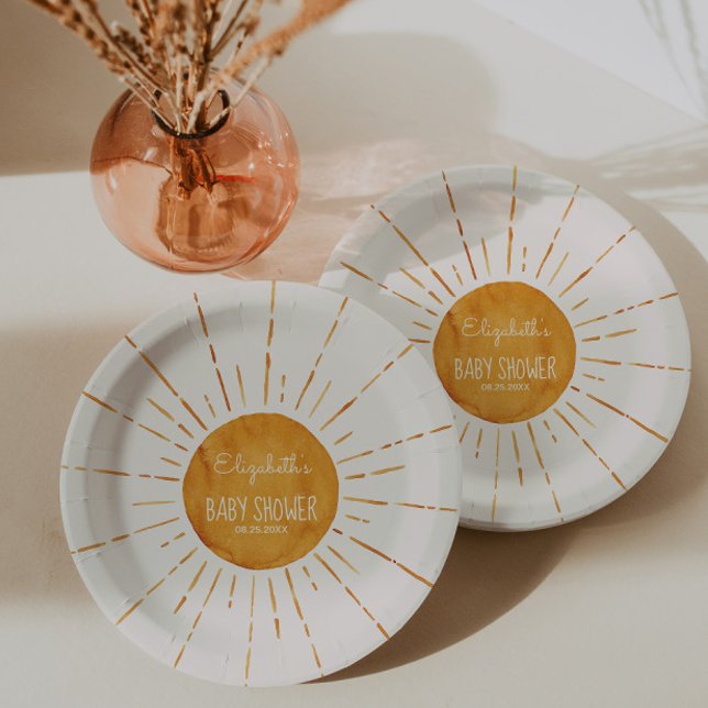 Sunshine Baby Shower  Paper Plates (Creator Uploaded)