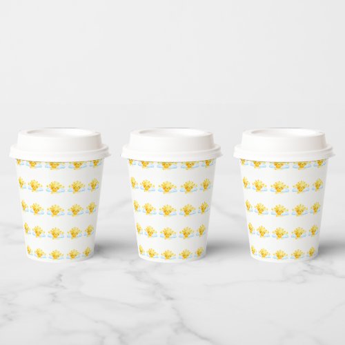Sunshine Baby Shower Pattern Sky Theme Paper Cups