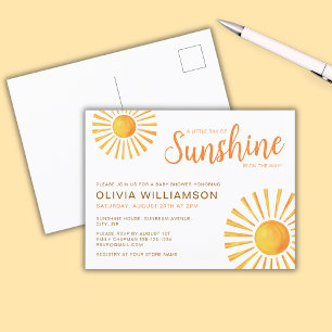 Sunshine Baby Shower Postcard
