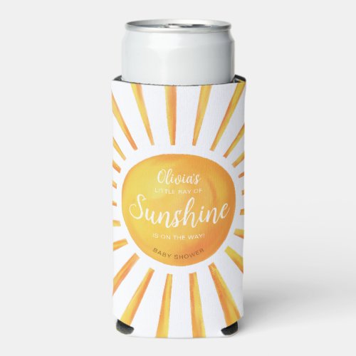 Sunshine Baby Shower Seltzer Can Cooler