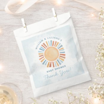 Sunshine Baby Shower Thank You Favor Bag by PerfectPrintableCo at Zazzle