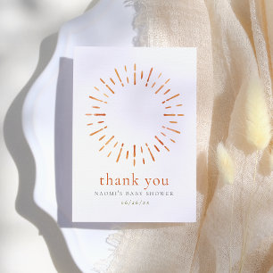 Sunshine Baby Shower Thank You Favor Enclosure Card