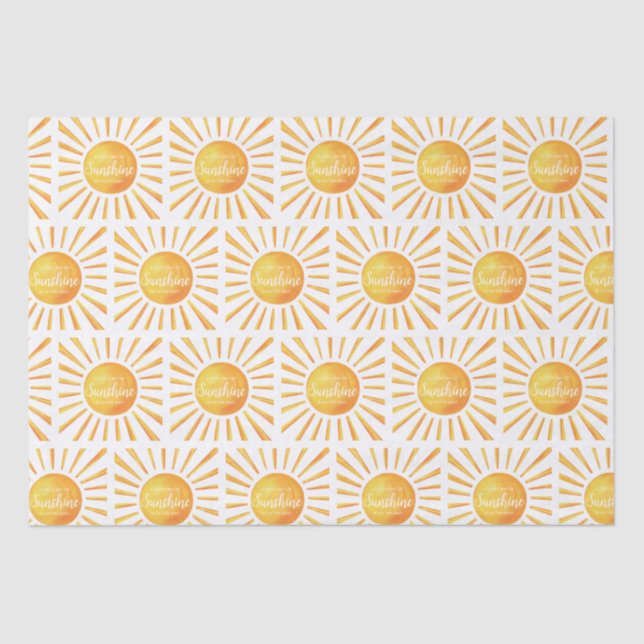Sunshine Baby Shower Tissue Paper (Front)