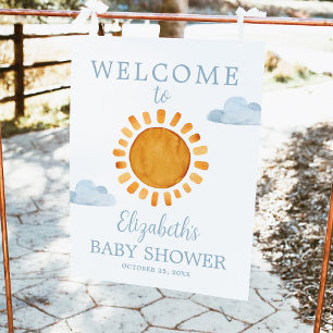 Sunshine Baby Shower Welcome Poster