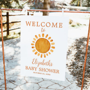 Sunshine Baby Shower Welcome Poster