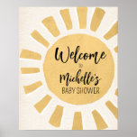 Sunshine Baby Shower Welcome Poster at Zazzle