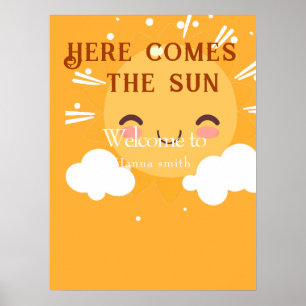 Sunshine baby shower welcome sign 