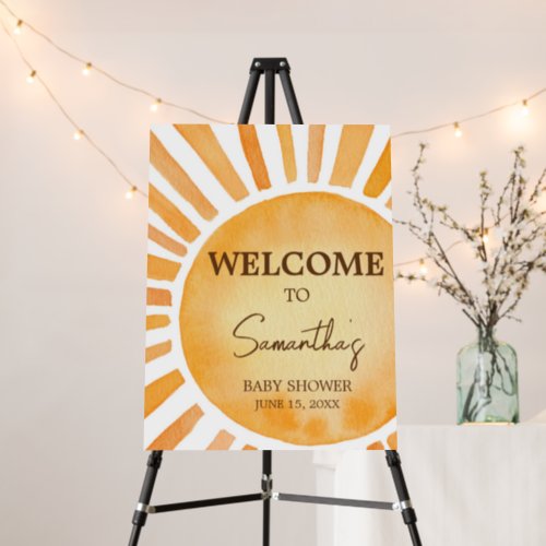 Sunshine Baby Shower Welcome Sign