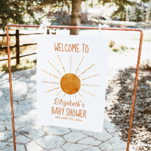 Sunshine Baby Shower Welcome Sign