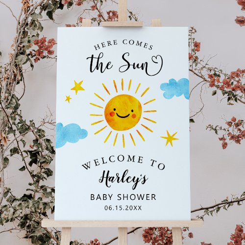 Sunshine Baby Shower Welcome Sign