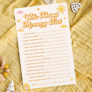 Sunshine Baby Shower Who Knows Mommy Best Game