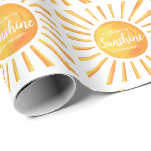Sunshine Baby Shower Wrapping Paper