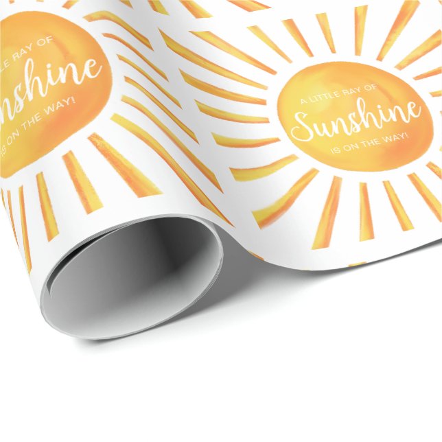 Sunshine Baby Shower Wrapping Paper (Roll Corner)