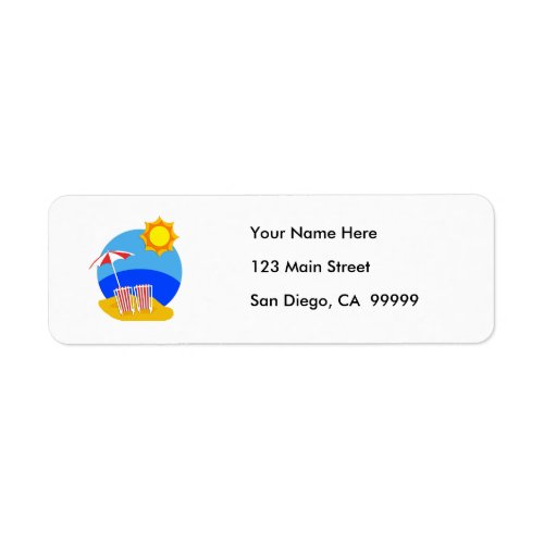 Sunshine Beach Day Label