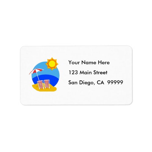 Sunshine Beach Day Label