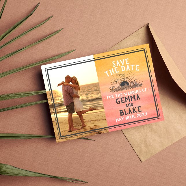 Sunshine Beach Destination Ocean Sunrise Sunset Save The Date (Creator Uploaded)