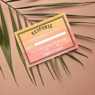 Sunshine Beach Destination Ocean Sunset Sunrise RSVP Card