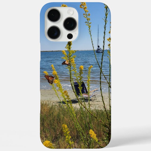 Sunshine Beach Flowers Butterfly Sailboat Gulf  Case-Mate iPhone Case (Back)