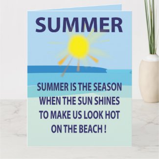 Sunshine Beach Funny Summer Greeting
