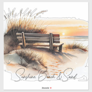 Sunshine Beach Ocean Sunset Sticker